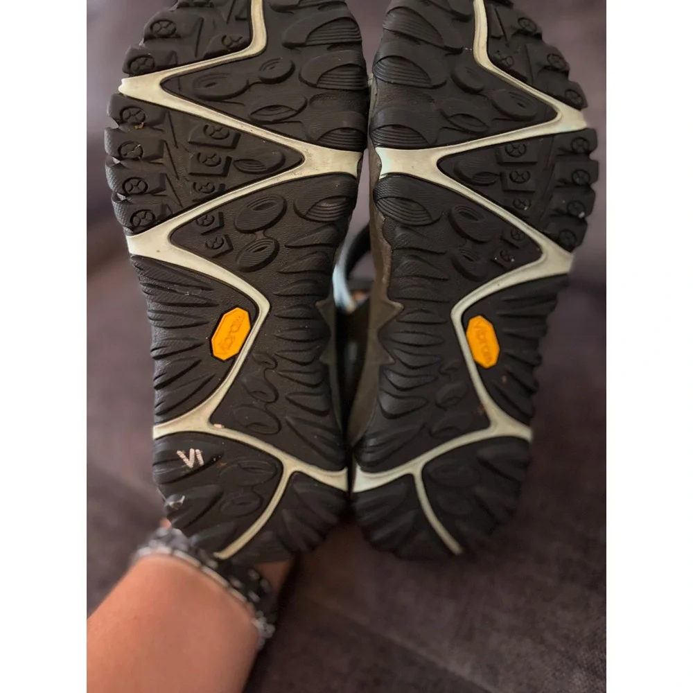 Merrell Sea Pine J37808 Blue Striped Athletic Hiking Sandals Vibram Women 5 Kids